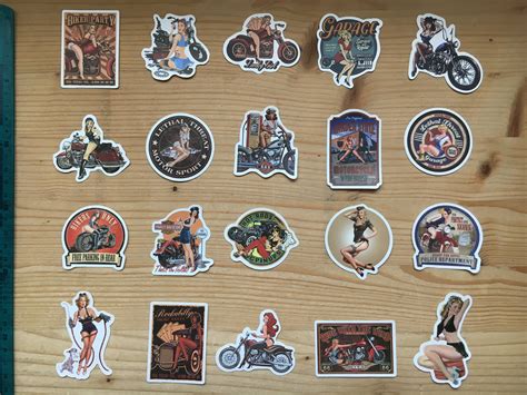 Lot Of Stickers Pin Up Vintage Pin Up Retro Sexy Stickers Etsy