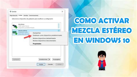 Instalar Controladores Para Activar Tu Mezcla EstÉreo En Windows 10 Youtube