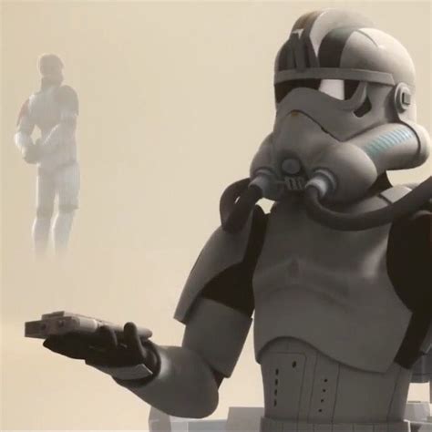 An Imperial Jumptrooper Contacts His Commander Via Hologram Star