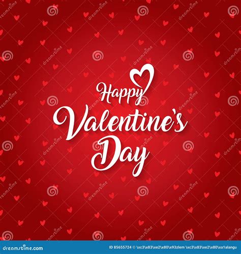 Happy Valentines Day Greeting Card Vector Illustration Stock Vector