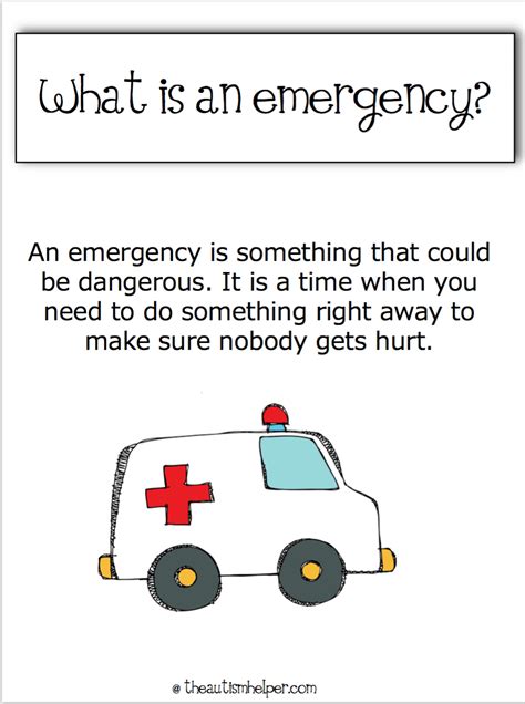 All About Emergencies The Autism Helper Life Skills Lessons Autism