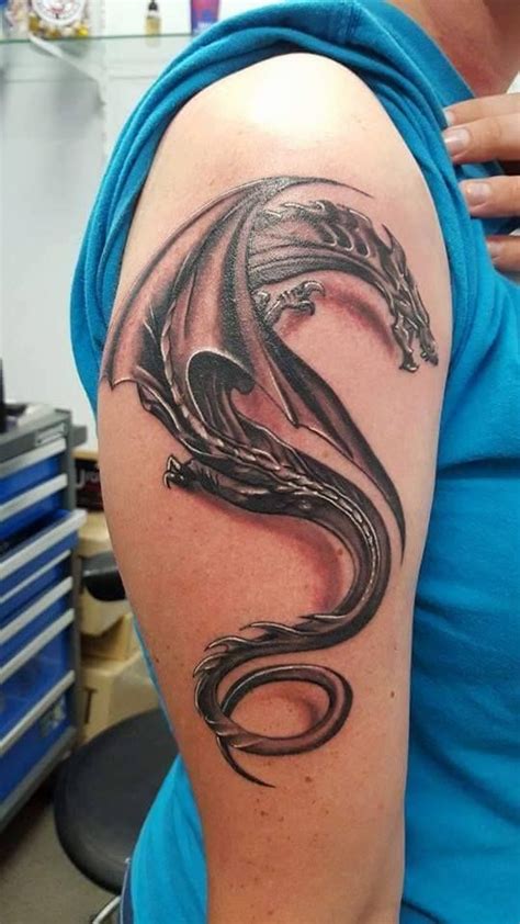 Chinese Dragon Shoulder Tattoo