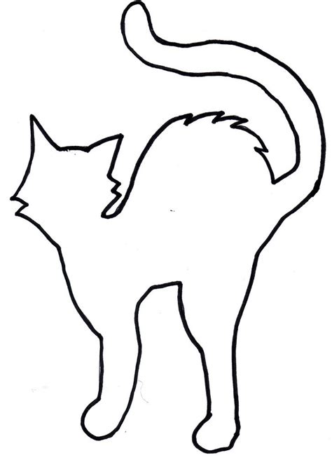 Halloween Cat Halloween Silhouettes Halloween Coloring Cat Template