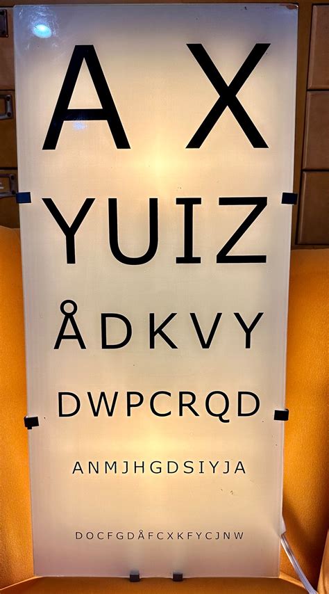 Rare Ikea Gyllen 56 Eye Chart Wall Lamp Light Box Designed By Etsy