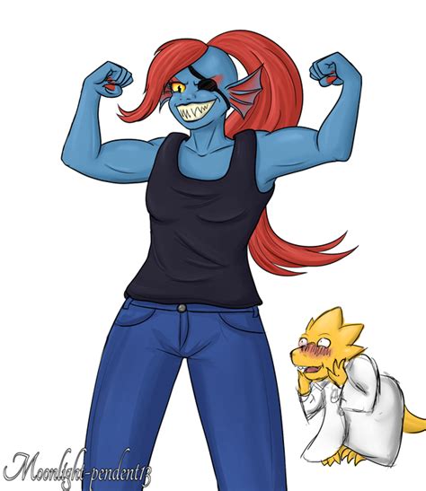 Undyne Flashes A Menacing Smile By Moonlight Pendent13 On Deviantart