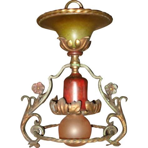 At seascape lamps, we make and custom print our own graphics on lamp shades. Spanish Revival Flush Mount Ceiling Light Fixture ...