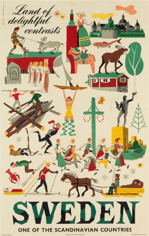 Various Artists Scandinavian Travel Two Posters Sizes V