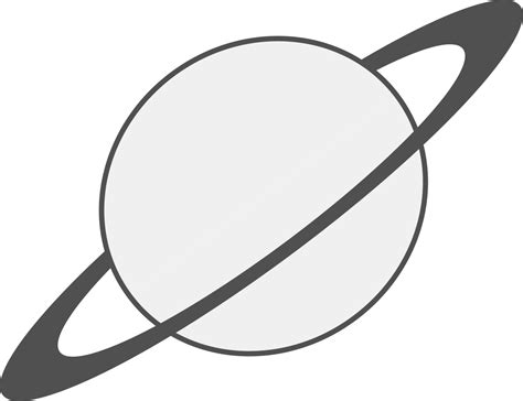 Gray Planet With Ring Clip Art Image Clipsafari