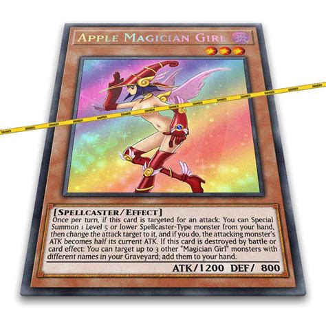 Apple Magician Girl Ultra Rare Orica Fanmade Yugioh Card Etsy