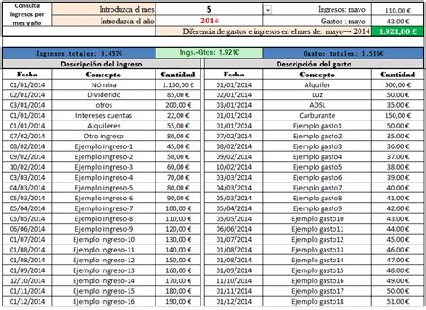 Plantilla Excel Para Control Ingresosgastos Descárgala Gratis Images