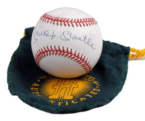 Lot Detail Mickey Mantle Signed Al Baseball Upper Deck Authenticated