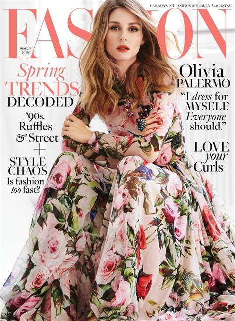 Fashion Magazine March 2016 Cover Olivia Palermo Fashion Magazine