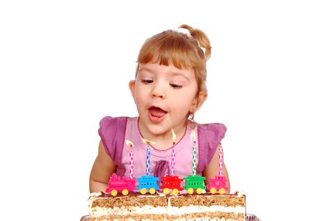 Studio Portrait Of A Young Girl Celebrating Birthday With Cake Nice