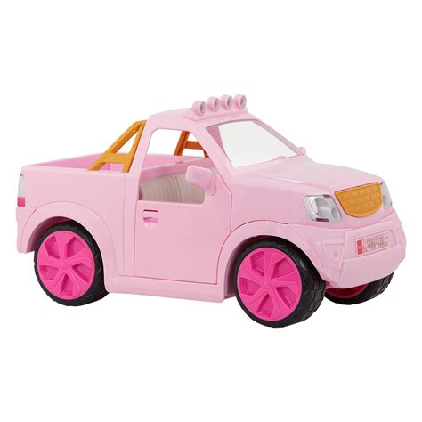Ride And Shine Pickup Truck Pink Vehicle For Mini Dolls Lori