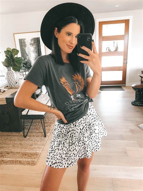 How To Wear A Graphic Tee With A Skirt Dressed To Kill