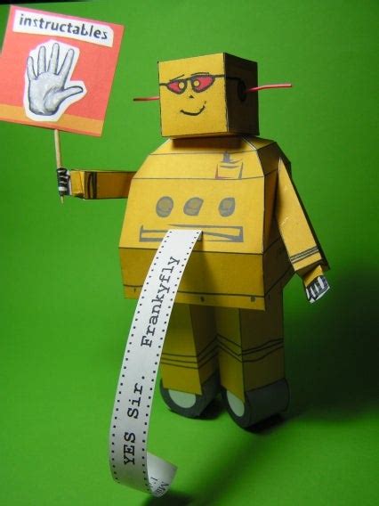 Instructables Paper Robot By Frankyfly 3 Steps With Pictures