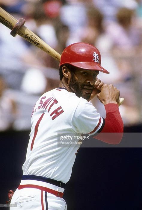 Shortstop Ozzie Smith Of The St Louis Cardinals Works On His Swing