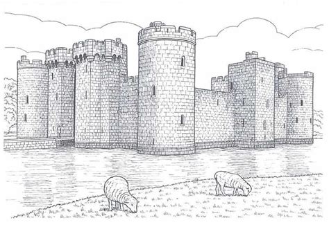 Crusader Coloring Pages To Print Castle Coloring Page Medieval Images