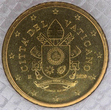 Vatican 50 Cent Coin 2020 Euro Coinstv The Online Eurocoins Catalogue