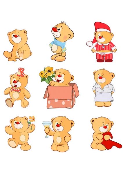 Cartoon Cute Bears Set Vector Illustration Stock Vector Image By