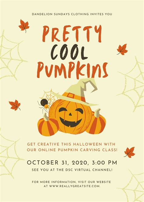 Free Printable Customizable Halloween Flyer Templates Canva