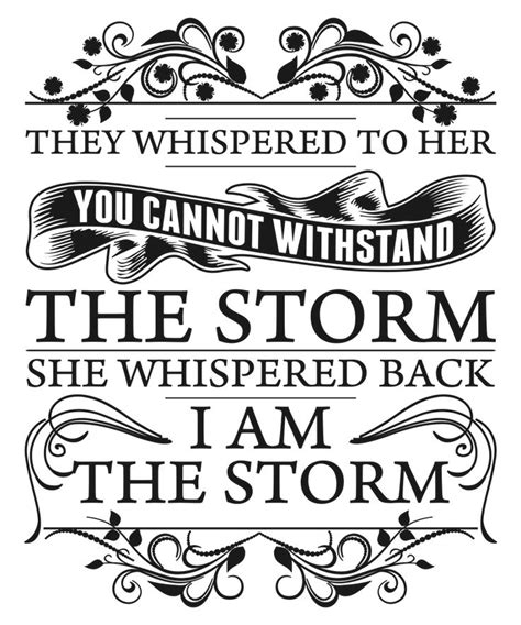 I Am The Storm She Whispered Back Mini Art Print By Teevision Without