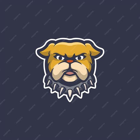 Premium Vector Cute Bulldog Cartoon Mascot Character Logo Template