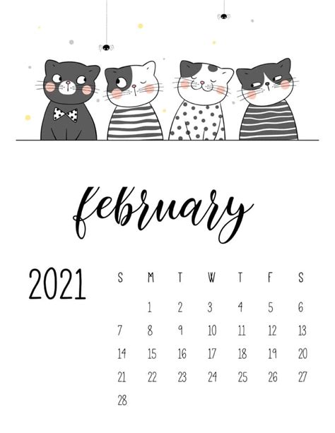 Such as png, jpg, animated gifs, pic art, logo, black and white, transparent, etc. 2021 Calendar Cute Cats - World of Printables