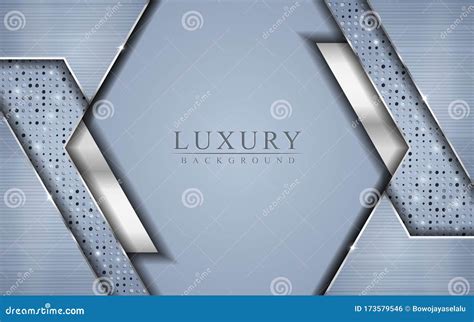 Luxury Light Blue With Silver Lines In 3d Abstract Style Background