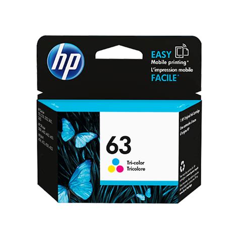 Hewlett Packard 63 Tri Color Ink Cartridge F6 U62 An 140 1 Each