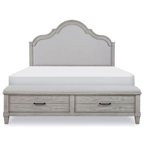 Legacy Classic Belhaven King Upholstered Panel Bed With Storage Footboard Sheelys Furniture