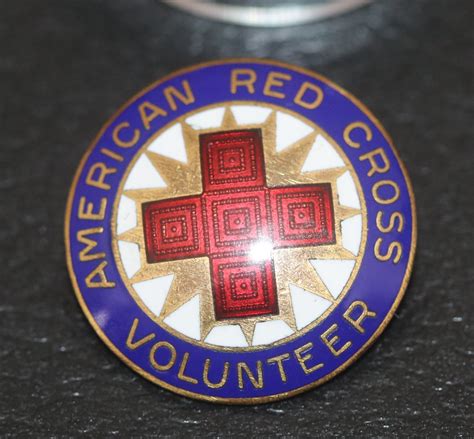 Arc American Red Cross Pin Ww2 Us Numbered 12 Butlers Military