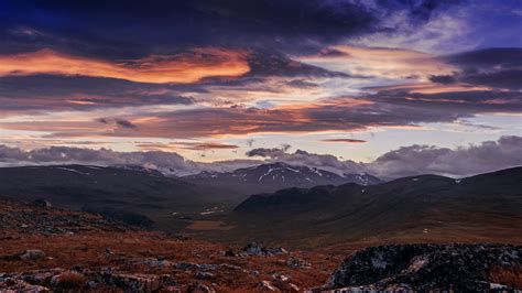 Download Wallpaper Sunset From Sarek National Park 3840x2160