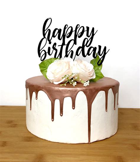 Happy Birthday Cake Topper Cake Topper Custom Cake Topper Happy