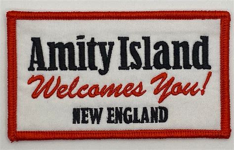Amity Island New England Welcomes You Vintage Style Patch Jaws Etsy