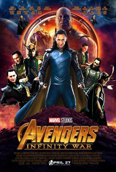 Infinity war is the new adventure movie by joe russo, starring robert downey jr., chris evans and chris hemsworth. No Loki in the Infinity War poster? (FIXED) | Ciné