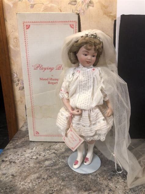 The Hamilton Collection Playing Bride 16” Porcelain Doll By Maud