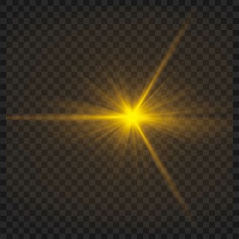 Yellow Shining Star Effect Png Image Citypng