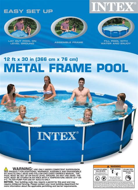 Intex 12 X 30 Metal Frame Set Swimming Pool W Filter Pump 28211eh