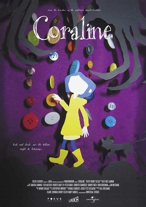 Los mundos de coraline br screener spanish line dubbed 2009. Coraline Movie Poster on Behance