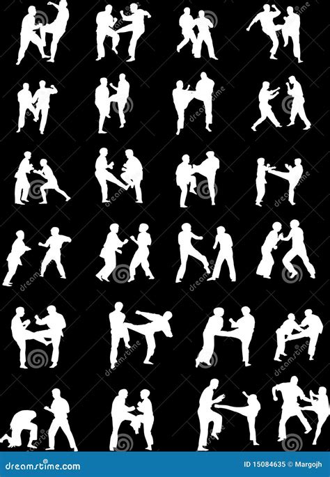 Martial Art Fighters Stock Illustration Illustration Of Athlete 15084635