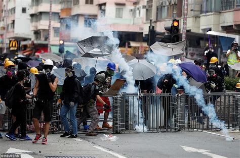 Clashes Erupt Again In Hong Kong As Police Fire Tear Gas At Protesters
