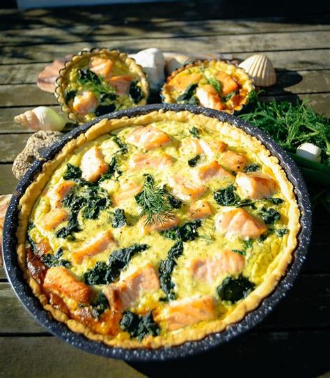 250 g lachsfilet in größere würfel schneiden. Quiche Rezept Lachs Quiche mit Spinat | Rezept | Lachs ...