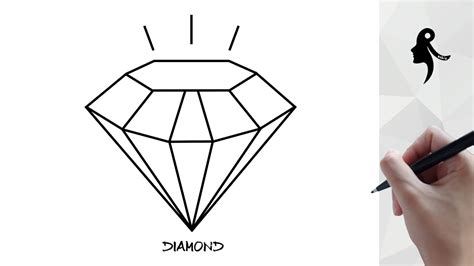 How To Draw A Diamond In Easy Steps Youtube