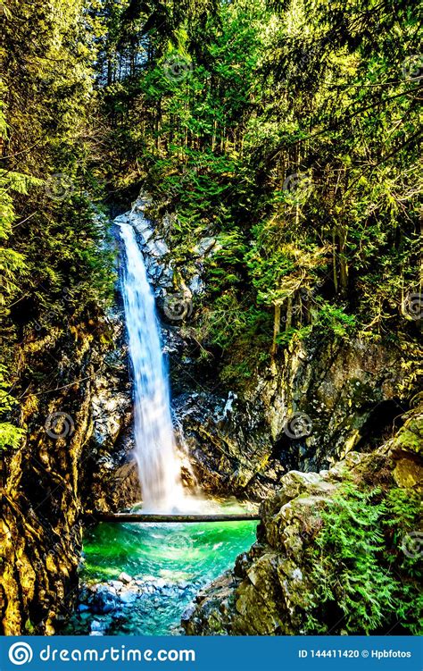 The Turquoise Waters Of Cascade Falls In The Fraser Valley Of British