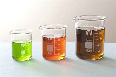 Free Stock Image Of Glass Beakers With Chemistry Indicator Solutions