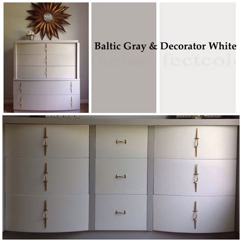 Painted Mid Century Dressers Baltic Gray And Decorator White Mid Century
