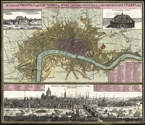 Map Of London 18th Century Stock Image C0268525 Science Photo