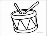 Drum Clipart Clip Coloring Basic Words sketch template