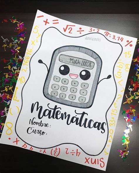 Amo Matematica Portada De Cuaderno De Ciencias Formas De Marcar